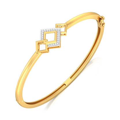 Squared away Diamond Bangles
