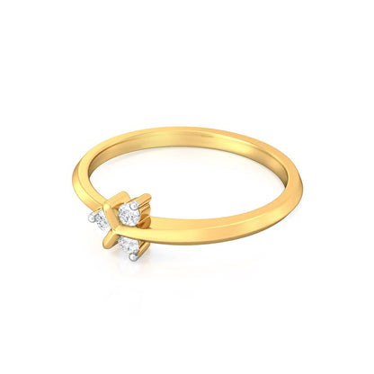 Teeny Troika Diamond Rings