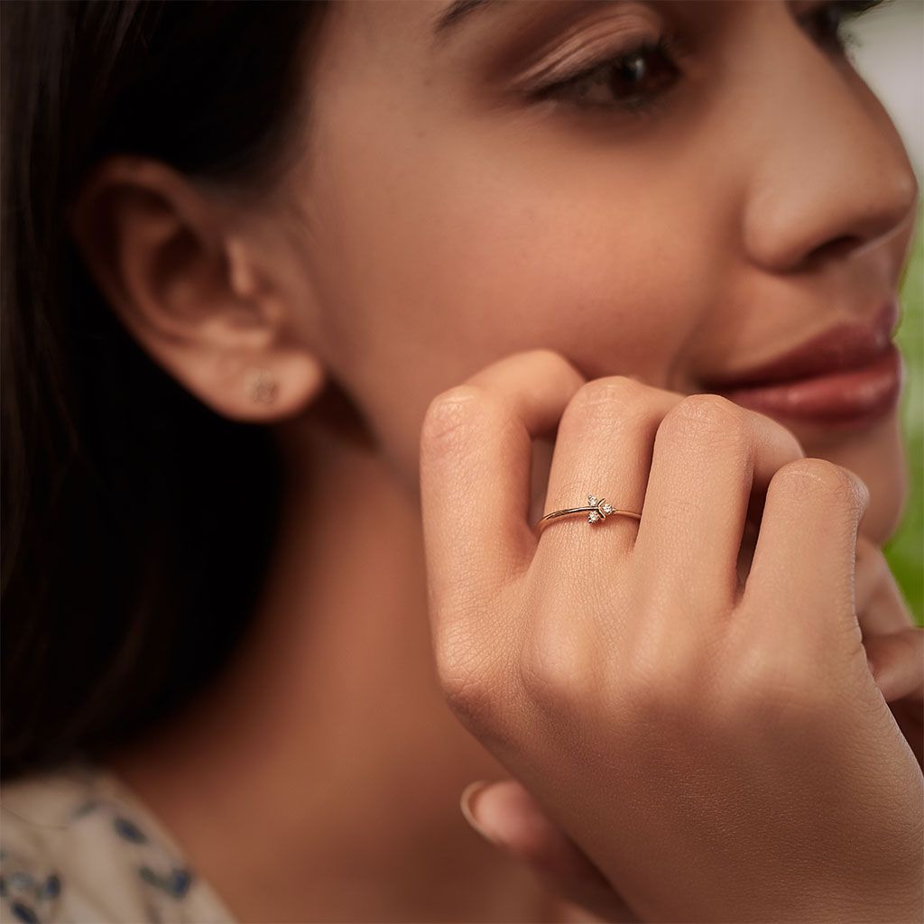 Teeny Troika Diamond Rings