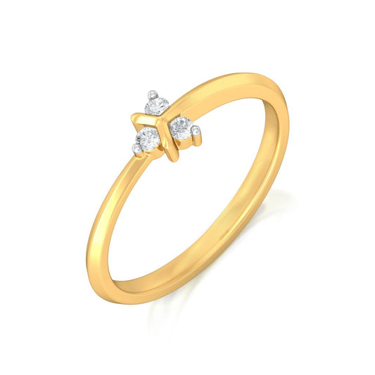 Teeny Troika Diamond Rings