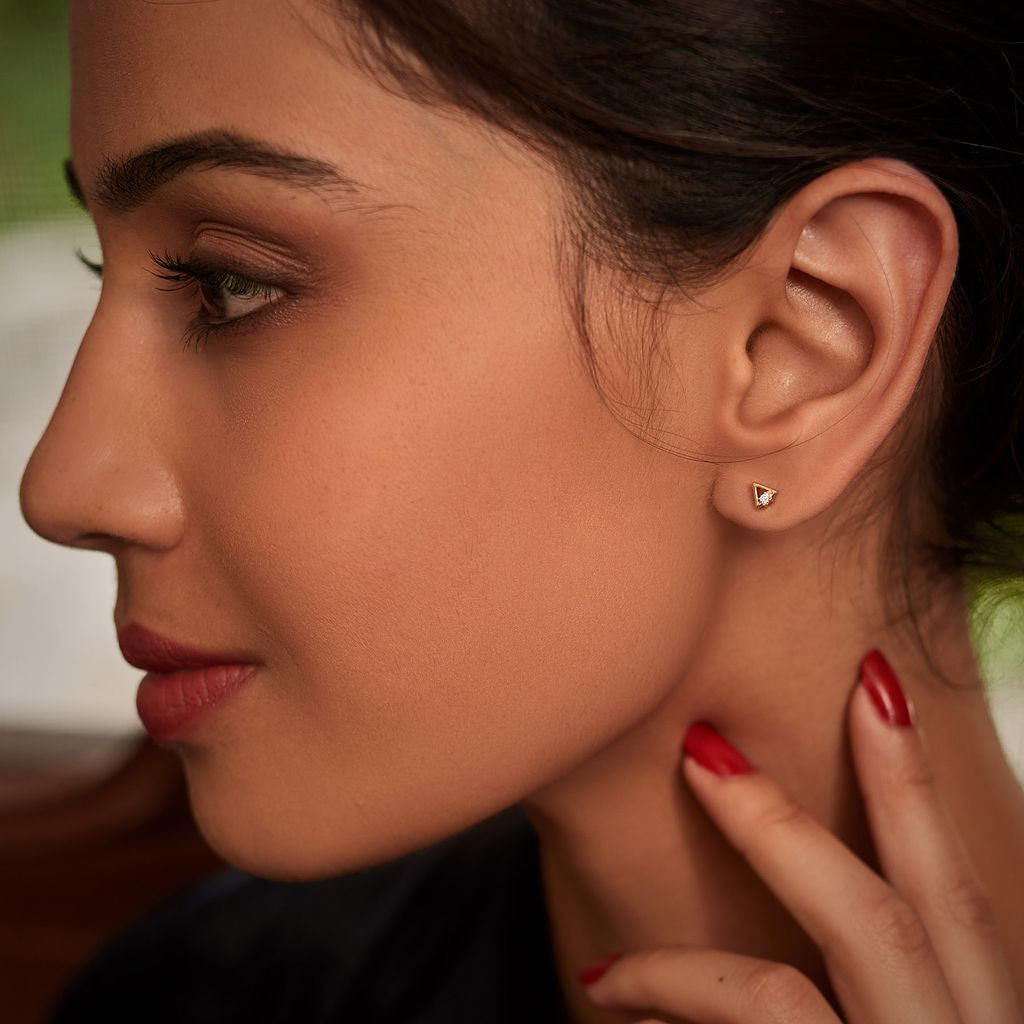 Tricky Trinity Diamond Earrings