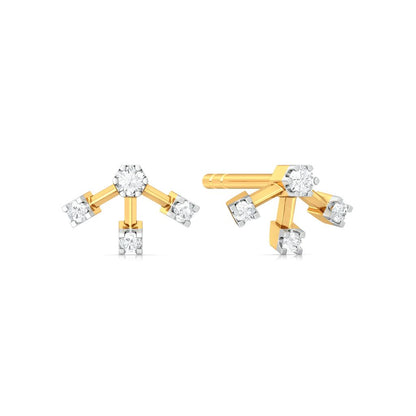 Ferris Roll Diamond Earrings