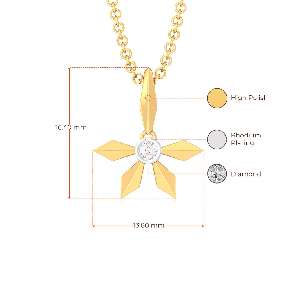 Simple Winkle Diamond Pendants