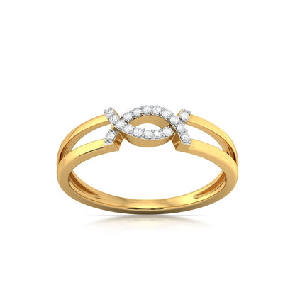 Crescent Descent Diamond Rings