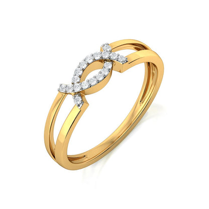 Crescent Descent Diamond Rings