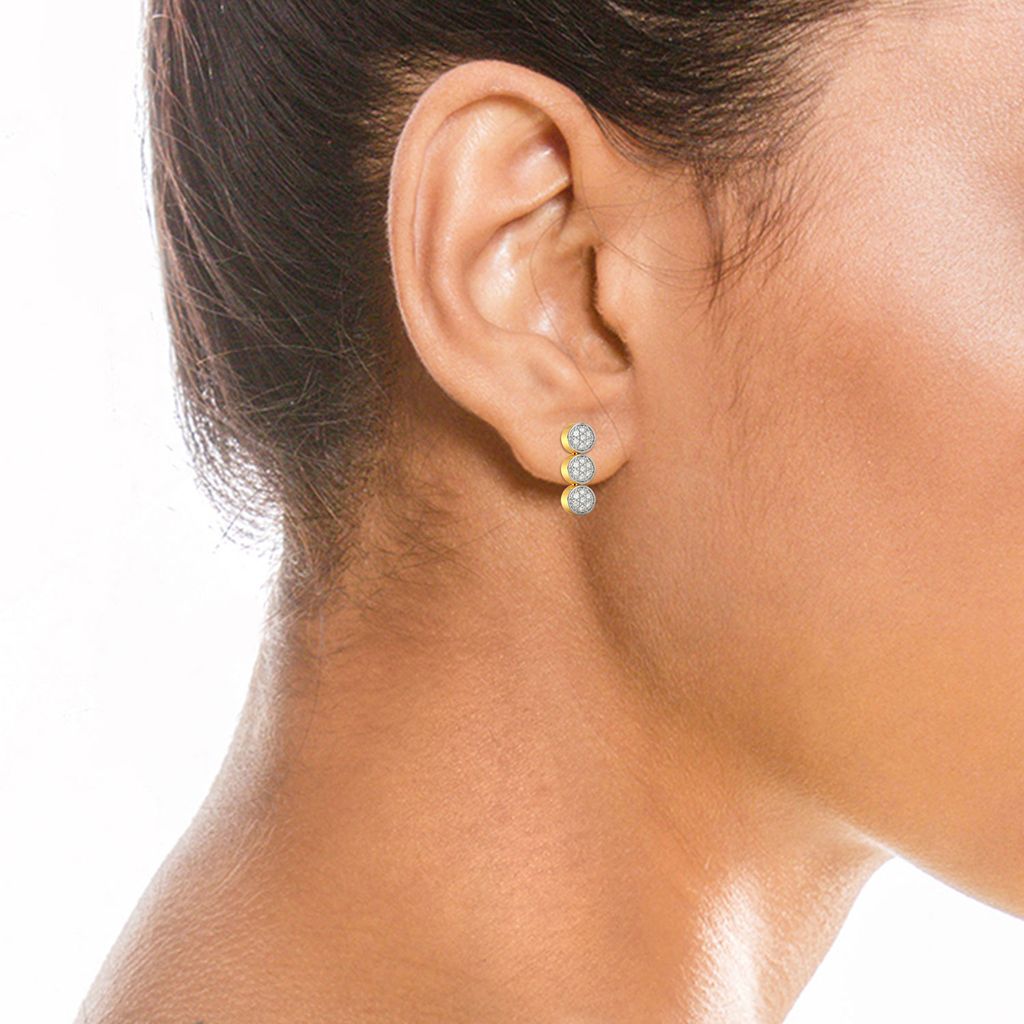 A Coin Trio Diamond Earrings
