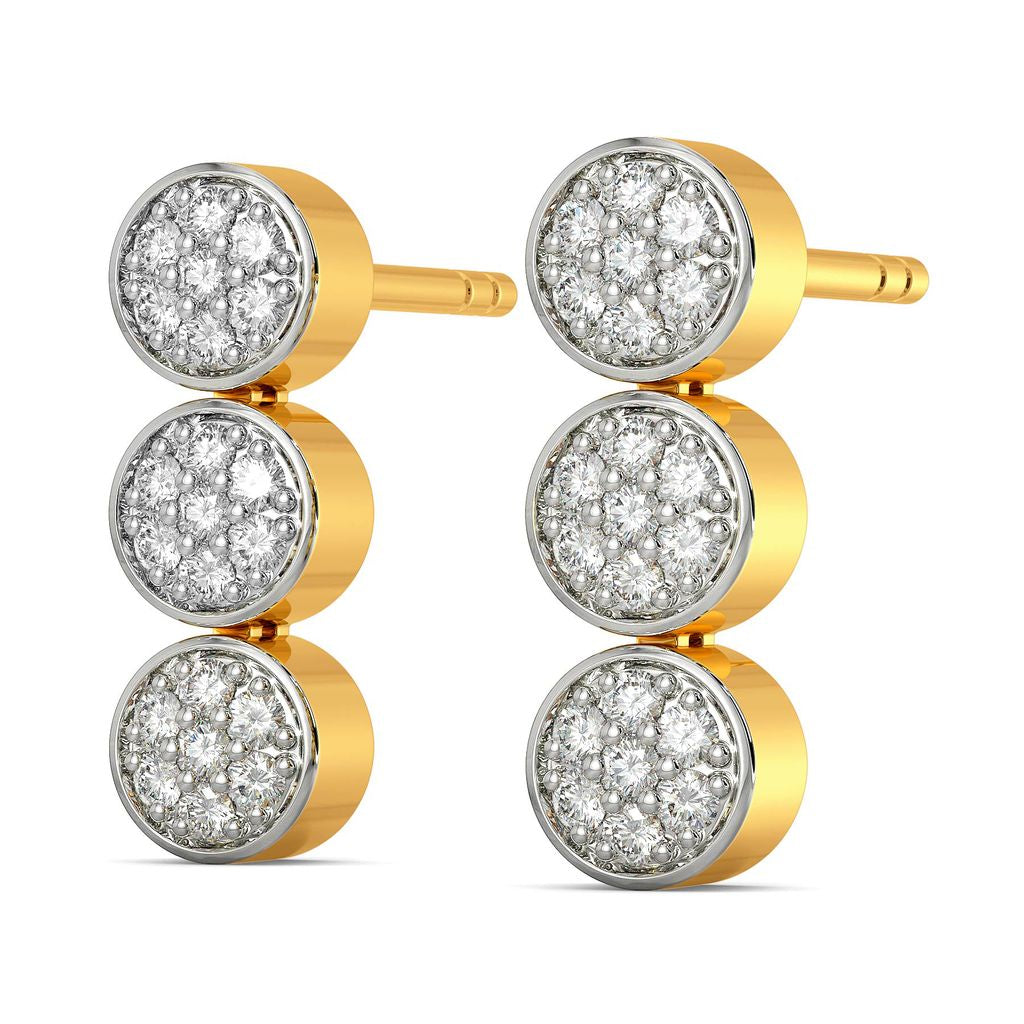 A Coin Trio Diamond Earrings
