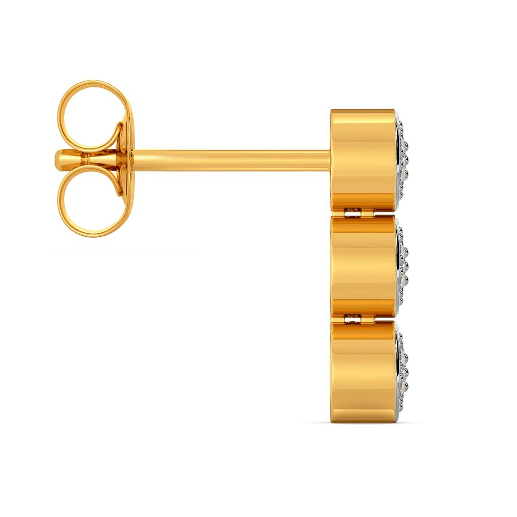 A Coin Trio Diamond Earrings