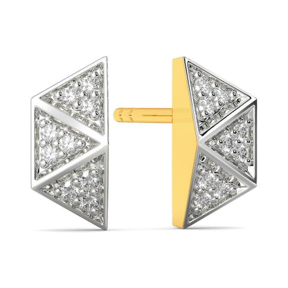 Triple Tilt Diamond Earrings