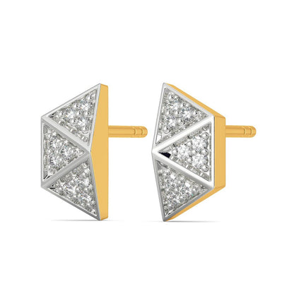 Triple Tilt Diamond Earrings