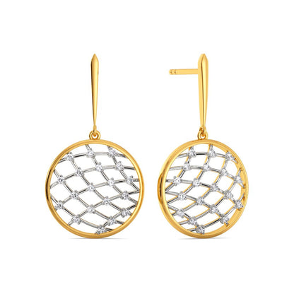 Crochet Nets Diamond Earrings