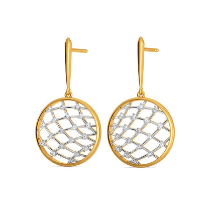 Crochet Nets Diamond Earrings