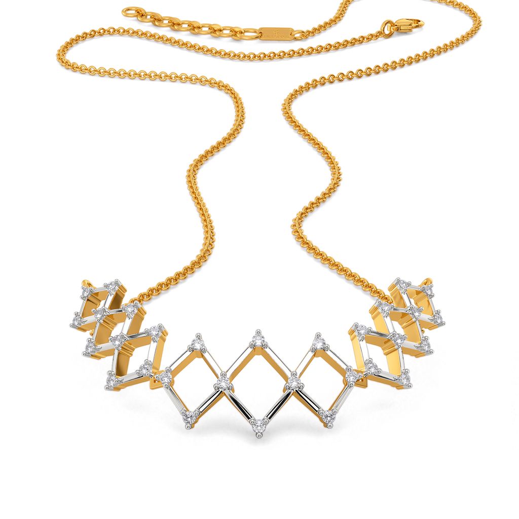 Crochet O Clock Diamond Necklaces