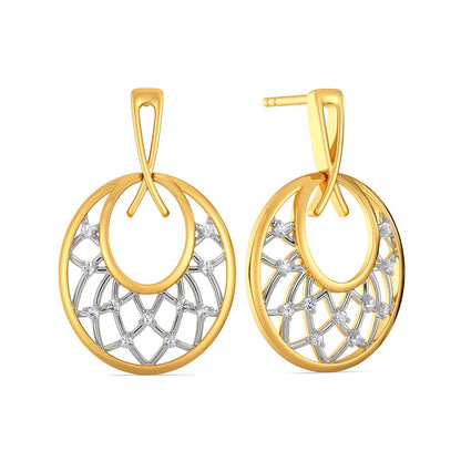 Two to Loops Diamond Earrings