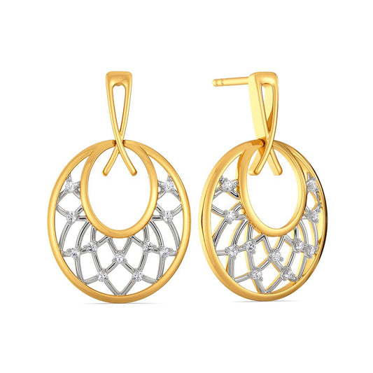 Two to Loops Diamond Earrings