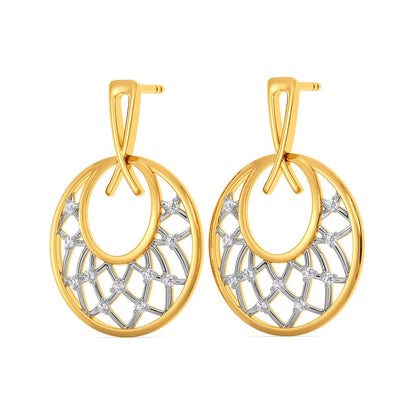 Two to Loops Diamond Earrings