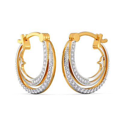 Swan Spark Diamond Earrings