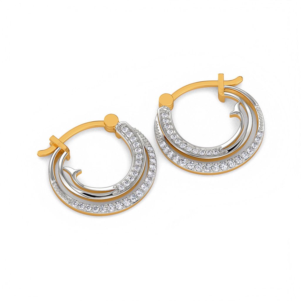 Swan Spark Diamond Earrings