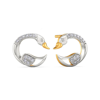 Swan Suave Diamond Earrings
