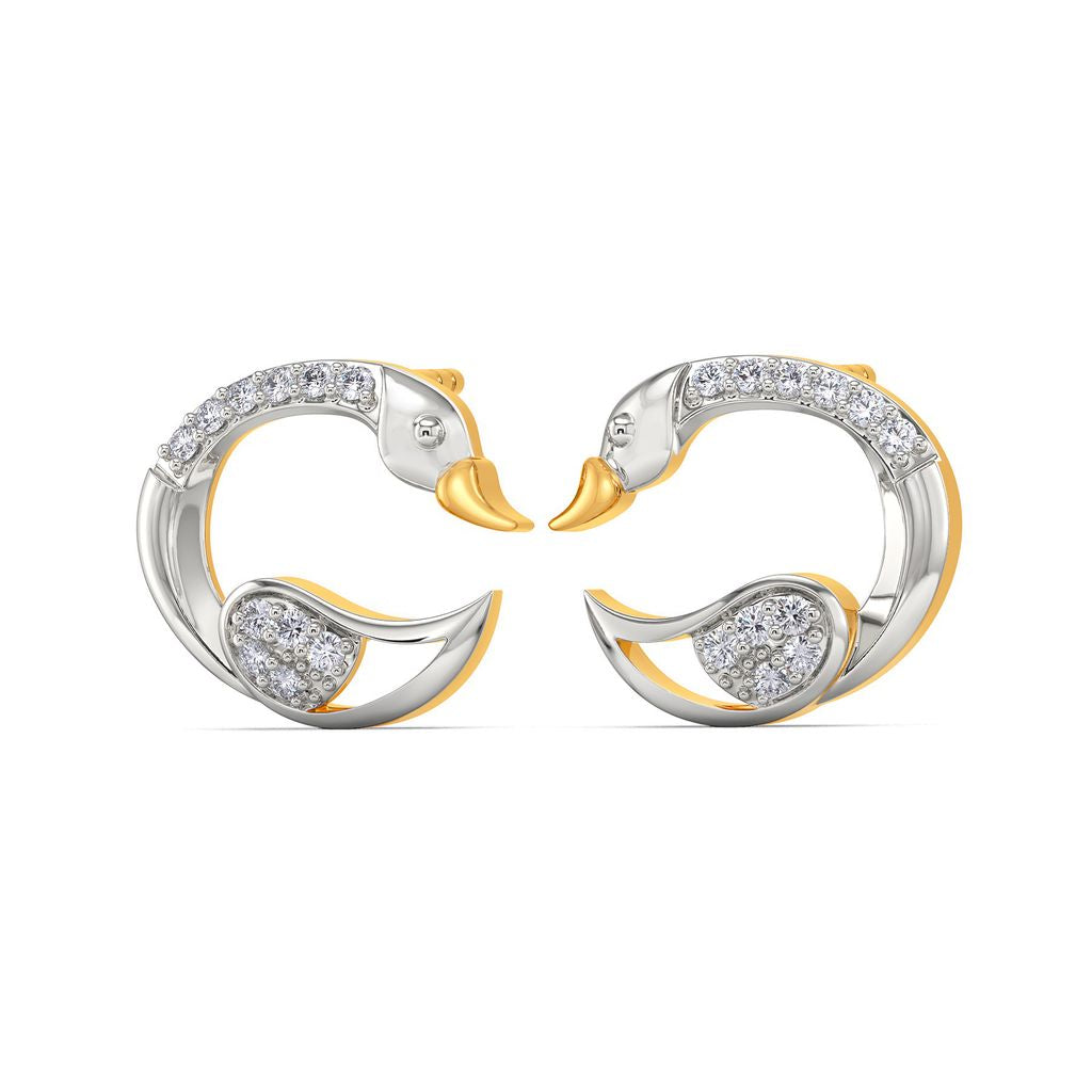 Swan Suave Diamond Earrings