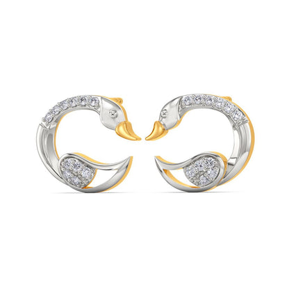 Swan Suave Diamond Earrings