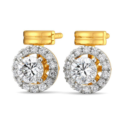 Poised Spheres Diamond Earrings