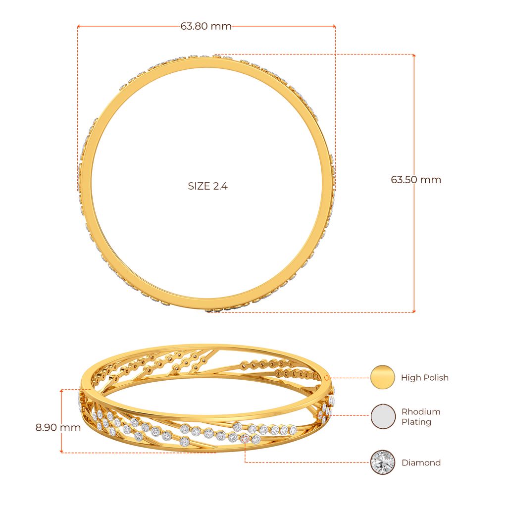 Slack Mode Diamond Bangles