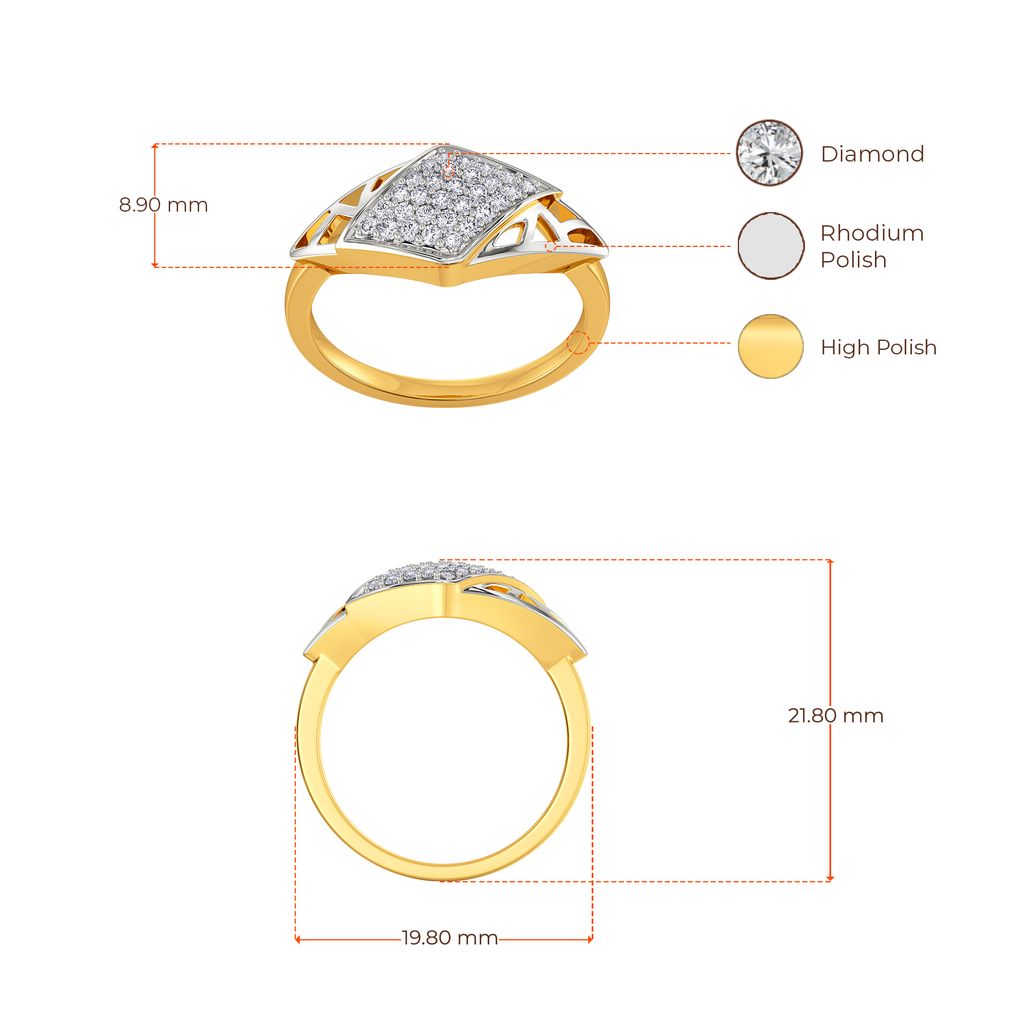 Punky Mesh Diamond Rings