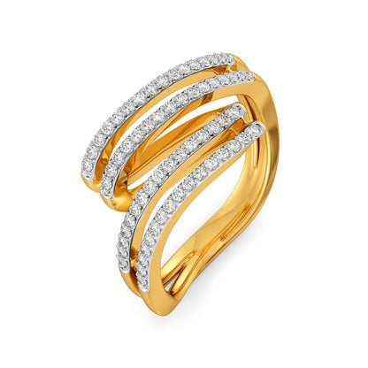 Confetti Twirls Diamond Rings