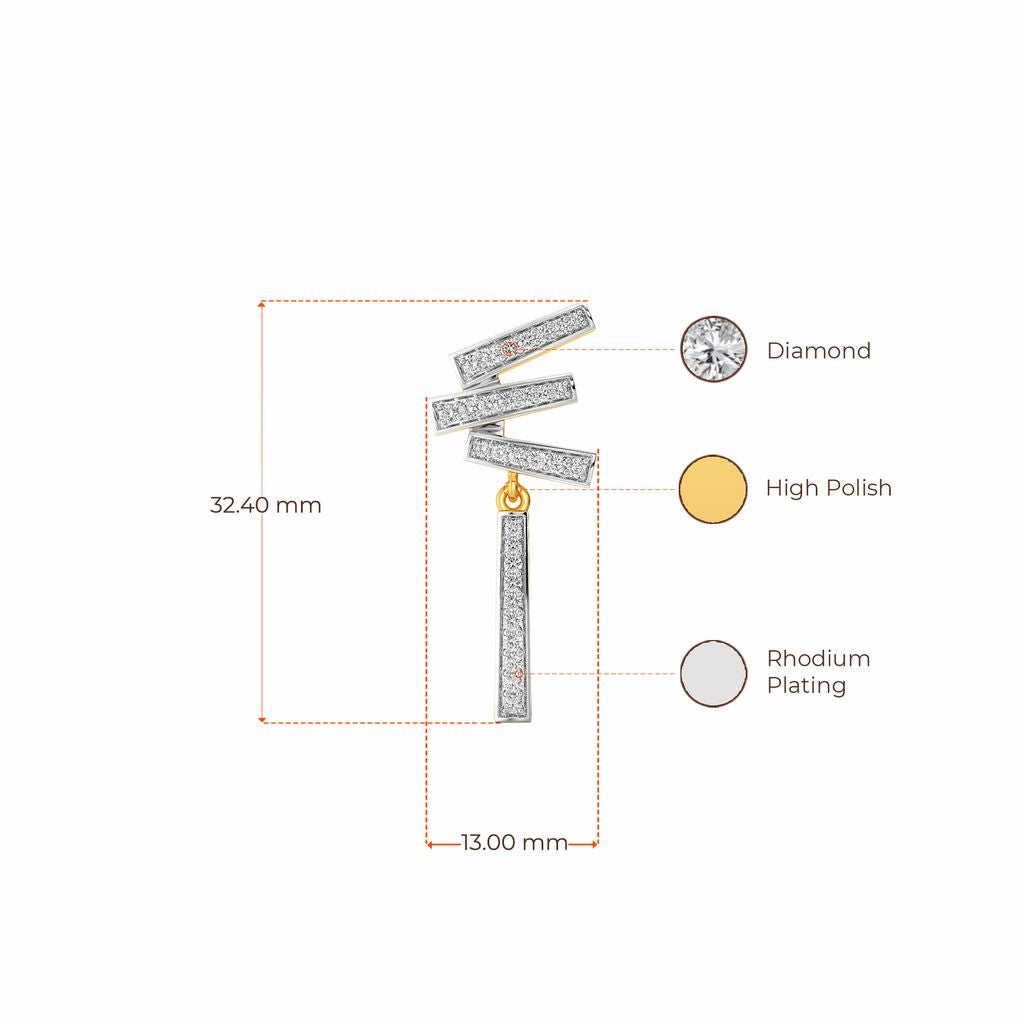 Tilt Shift Diamond Earrings