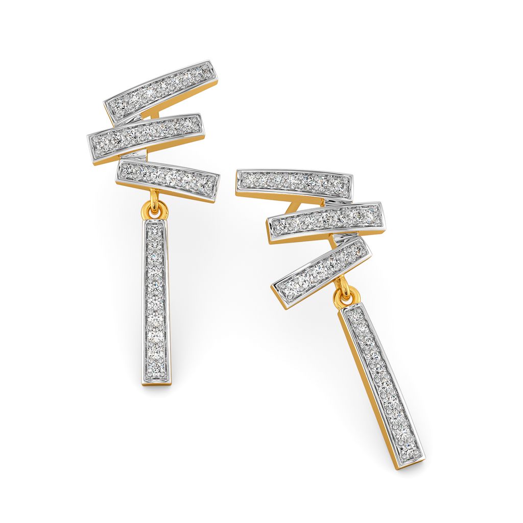 Tilt Shift Diamond Earrings