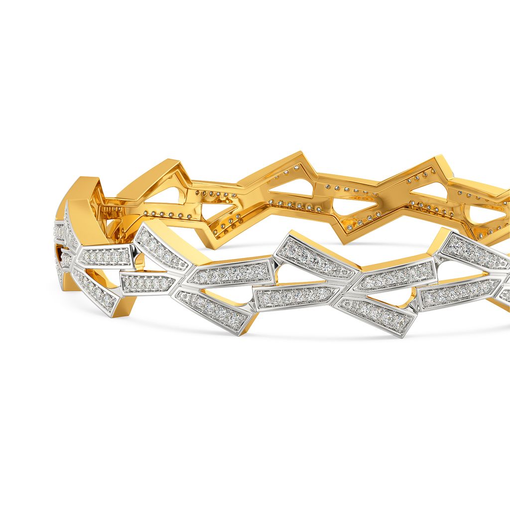 Contemporary Poise Diamond Bangles