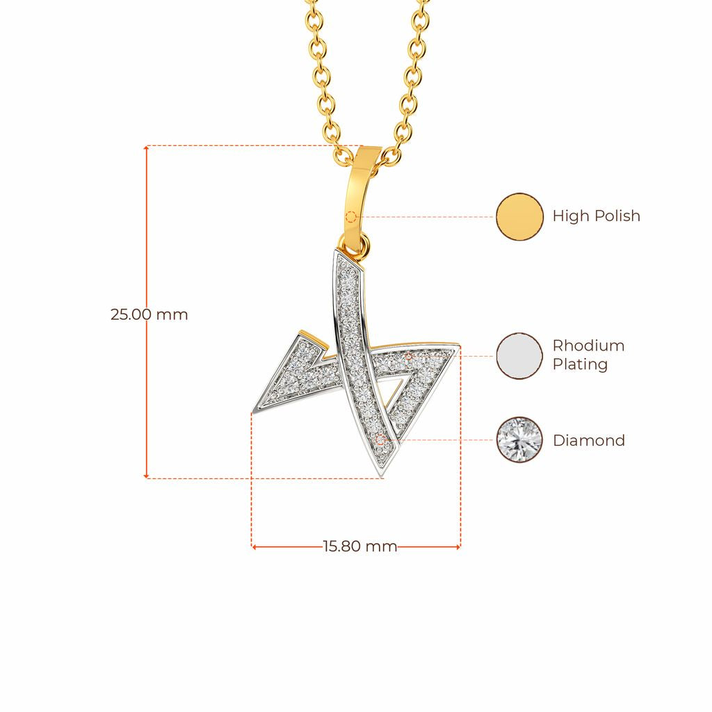 Slant Statements Diamond Pendants