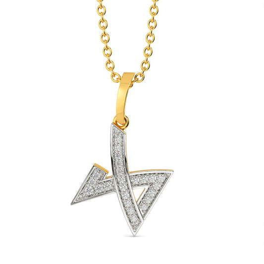 Slant Statements Diamond Pendants