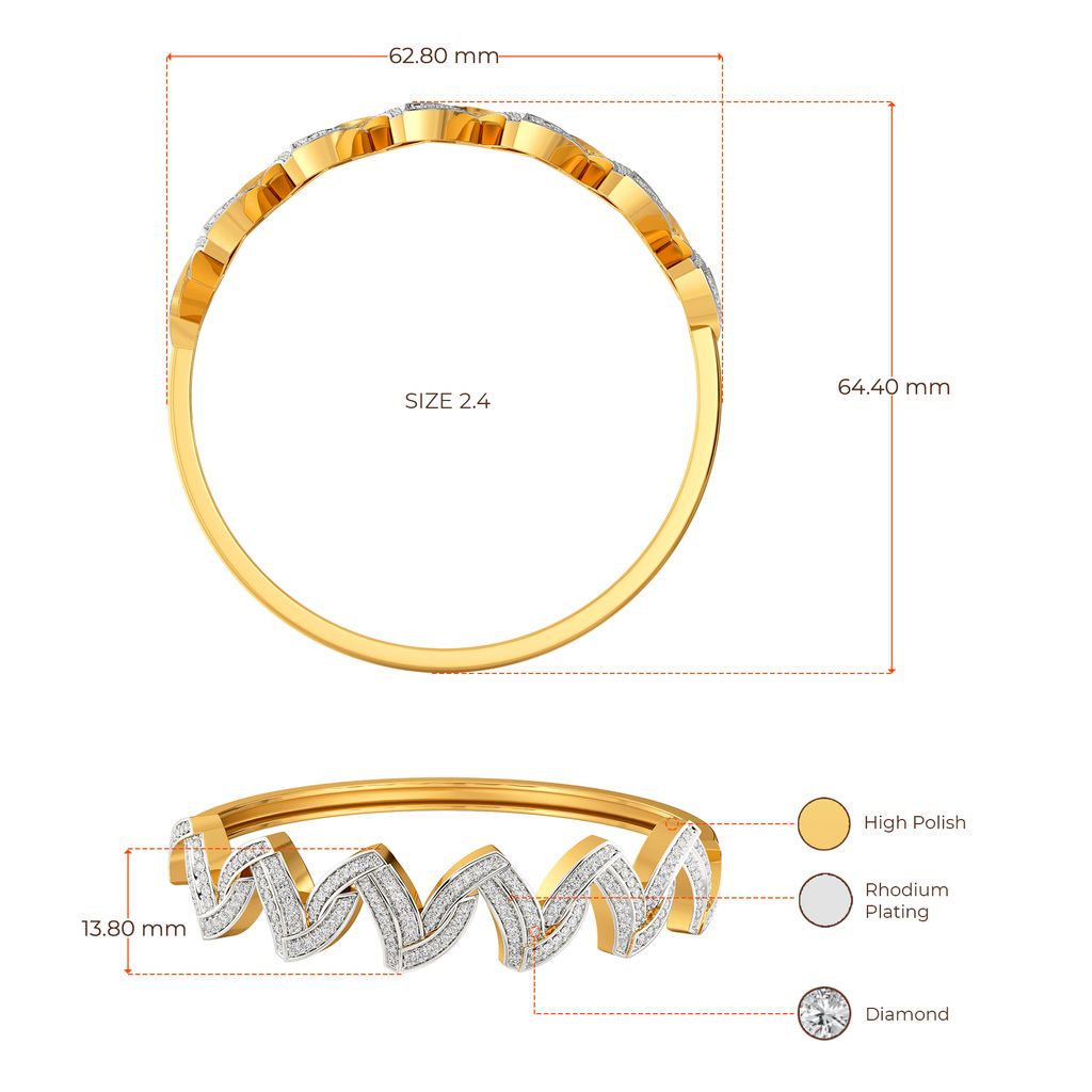 Work Zest Diamond Bangles