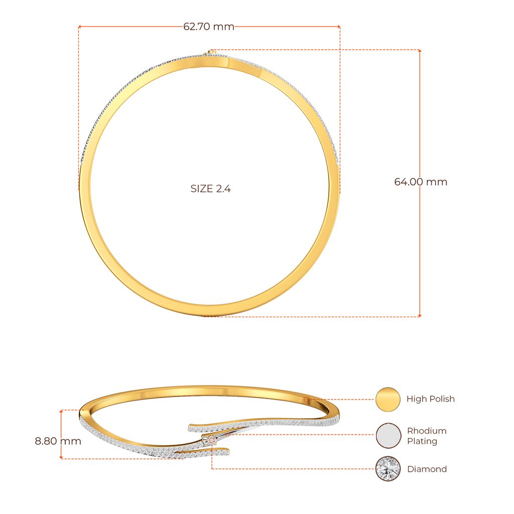 Love Over Sized Diamond Bangles