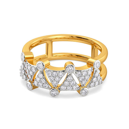 Double Subtle Diamond Rings