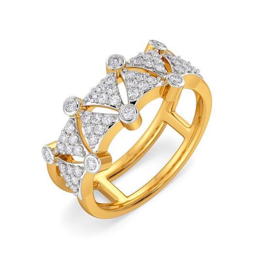 Double Subtle Diamond Rings