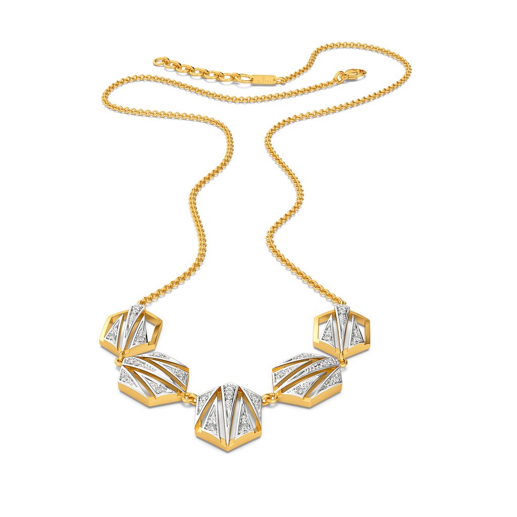Sharp N Chic Diamond Necklaces