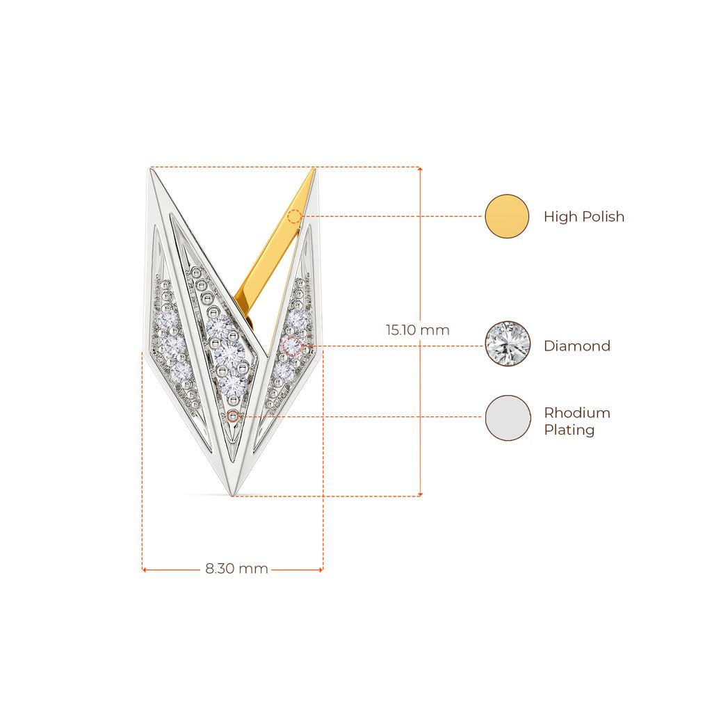 Tailored Edge Diamond Earrings