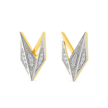 Tailored Edge Diamond Earrings