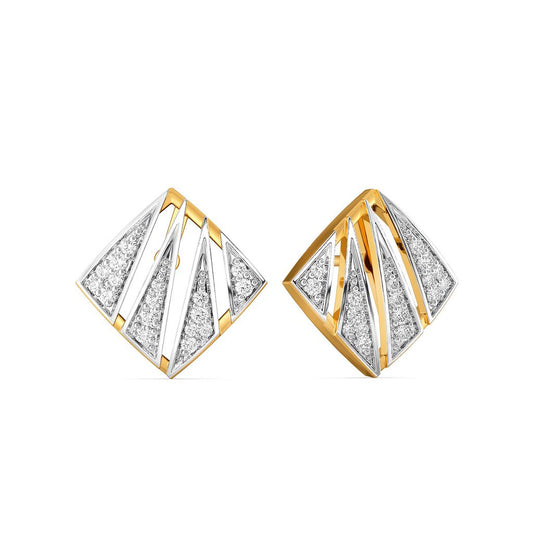 Sharp Suited Diamond Earrings