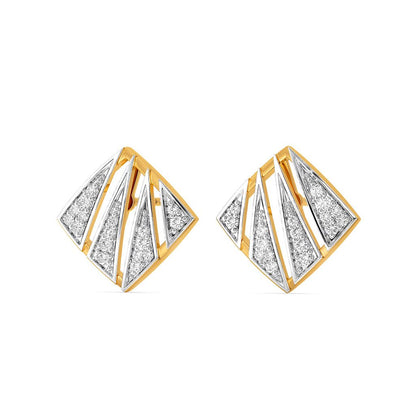 Sharp Suited Diamond Earrings