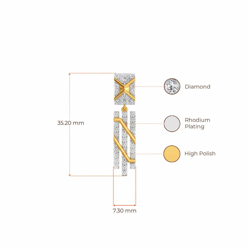 Treadmill Drill Diamond Earrings