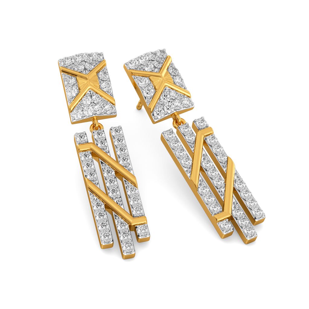 Treadmill Drill Diamond Earrings