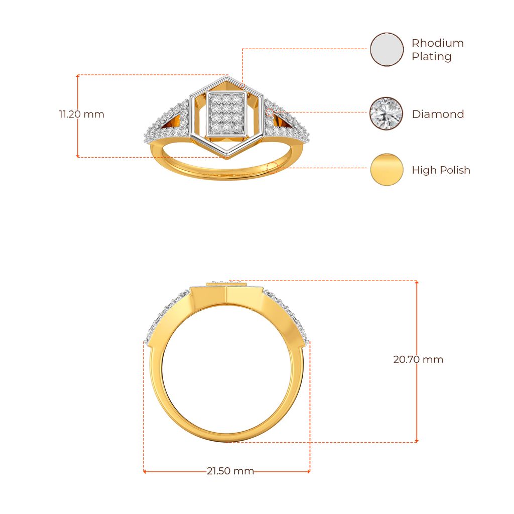 Sharp Gussets Diamond Rings