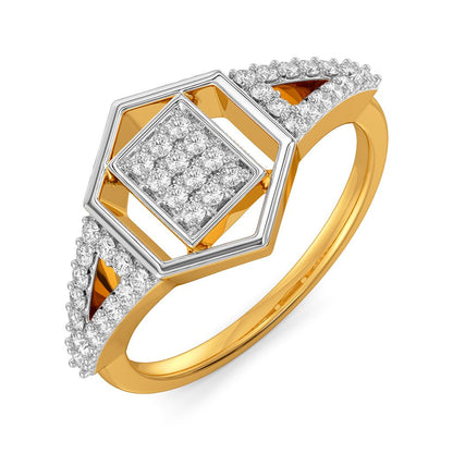 Sharp Gussets Diamond Rings