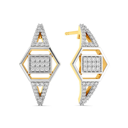 Sharp Gussets Diamond Earrings