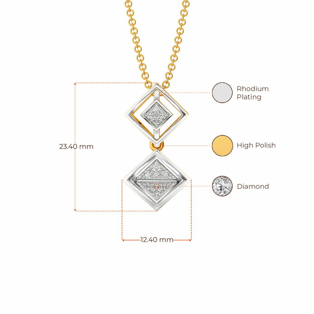 Strap Staple Diamond Pendants