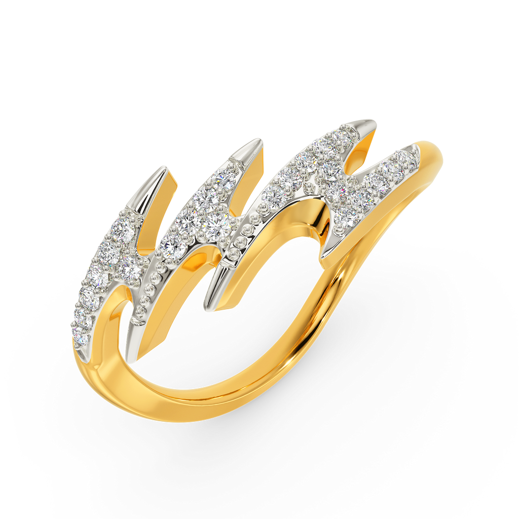 Blue Flame Diamond Rings